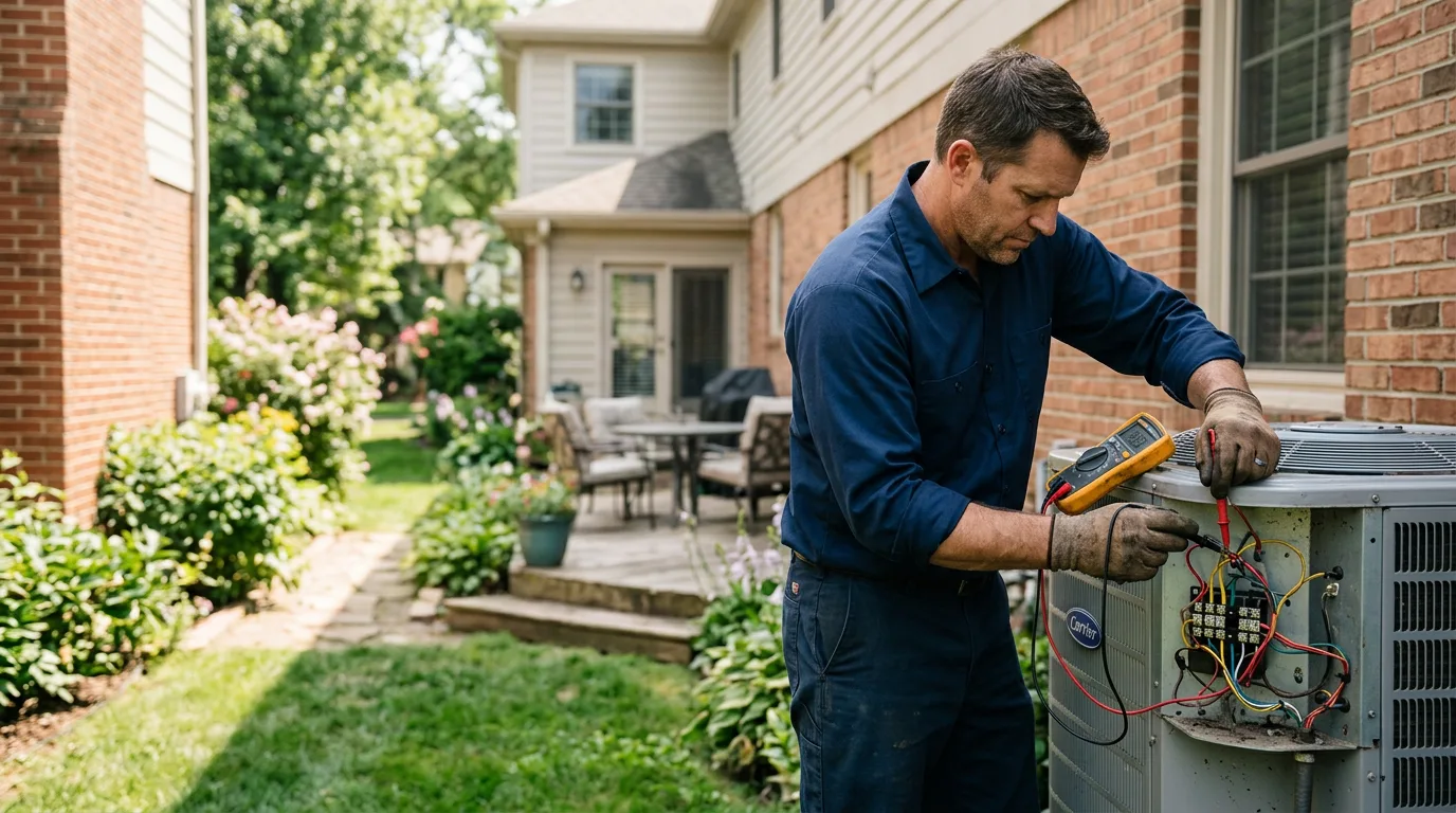 HVAC technician working near West Barnstable, MA